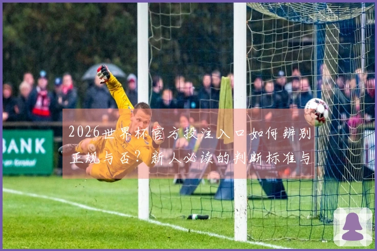 2026世界杯官方投注入口如何辨别正规与否？新人必读的判断标准与流程